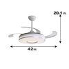 Modern Europe Style 42 Inch Indoor Energy Saving Decorative Ceiling Fan Light with Remote Control