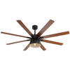 66 Inch Smart Large Ceiling Fan 8 Blades Plywood Electric Ceiling Fan With LED Light And Remote Control KBS-66K005