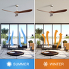 60 Inch Indoor Outdoor Decorative Reversible Solid Wood Ceiling Fan KBS-6004