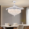 Indoor Decorative Invisible Chandelier Crystal Retractable Ceiling Fan KBS-Y4201