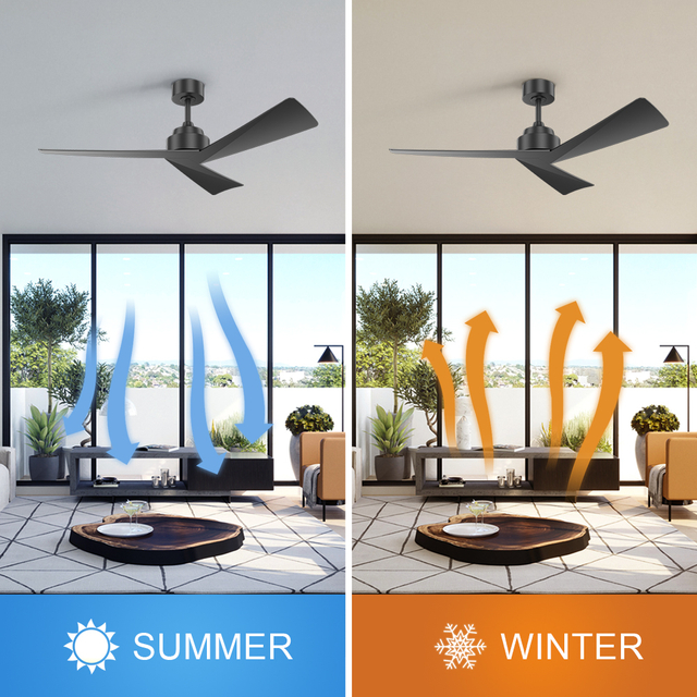 New Utility Ceiling Fan Large Black Ceiling Fan With Remotr Modern For Outdoor KBS-52K171