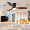 Low Profile Indoor Decorative 52 Inch Solid Wood Ceiling Fan KBS-52144