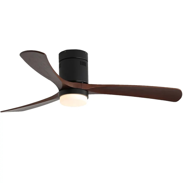 Indoor Dc Led Light Solid Wood Ceiling Fan KBS-52331