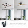 Indoor Bedroom Solid Wood Ceiling Fan With Light KBS-52147