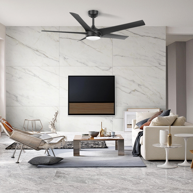 Energy-Saving White Blades Morden Bldc Household Ventilation Ceiling Fan With Light And Remote Control