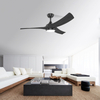 High Quality 3 solid wood Blades Morden Smart Ceiling Fan With Light And Remote Control