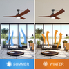 Morden Smart High Quality Ceiling Fan 52 Inch 3 Solid Wood Blade Ceiling Fan With Light And Remote Control