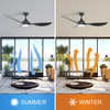 Big Size Long Blade 56-inch Ceiling Fan Reversible Motor Ceiling Fan Modern Nordic Simple Mute Ceiling Fan Light KBS-56K009