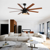 66 Inch Smart Large Ceiling Fan 8 Blades Plywood Electric Ceiling Fan With LED Light And Remote Control KBS-66K005