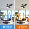 High Quality 3 solid wood Blades Morden Smart Ceiling Fan With Light And Remote Control