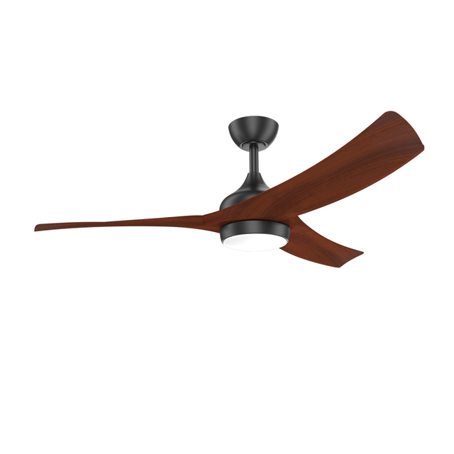 Morden Smart High Quality Ceiling Fan 52 Inch 3 Solid Wood Blade Ceiling Fan With Light And Remote Control