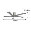 Indoor Dimmable Modern Solid Wood Ceiling Fan With Light KBS-52K084