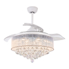 Indoor Decorative Invisible Chandelier Crystal Retractable Ceiling Fan KBS-Y4201