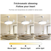 Morden Retractable 42" Ceiling Fan With Light And Remote Control