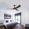 High Quality 3 solid wood Blades Morden Smart Ceiling Fan With Light And Remote Control