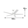 New Design High Quality Ceiling Fan 52 Inch 5 Blades Smart Ceiling Fan With Light And Remote Control