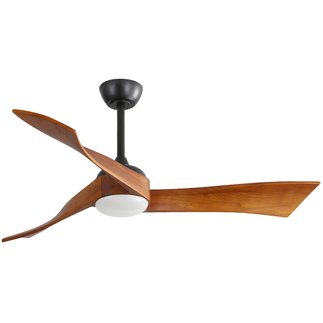 52 Inch Smart Remote Control Solid Wood Ceiling Fan With Light KBS-52K012