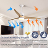 Simple Indoor 56 Inch Solid Wood Ceiling Fan With Light KBS-56K001