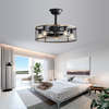 Indoor Reversible Living Room Cage Decorative Ceiling Fan With Light KBS-20K002A