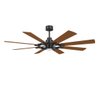 Modern And Simple Design Custom Ceiling Fan Coffe Brown Long Blade Ceiling Fan Reversible Motor Ceiling Fan KBS-52K187