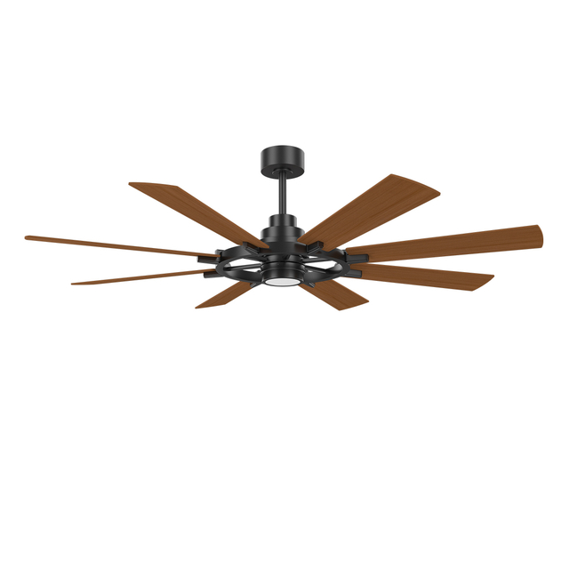 Modern And Simple Design Custom Ceiling Fan Coffe Brown Long Blade Ceiling Fan Reversible Motor Ceiling Fan KBS-52K187