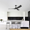 High Quality 3 solid wood Blades Morden Smart Ceiling Fan With Light And Remote Control