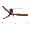 Decorative Solid Wood Ceiling Fan With Light KBS-52245