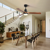 Indoor 52 Inch Indoor Mute Solid Wood Led Ceiling Fan With Light KBS-5247