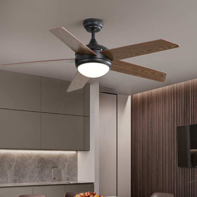 52 Inch Living Room Modern Led Smart Ceiling Fan With Light KBS-52223