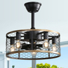 Indoor Reversible Living Room Cage Decorative Ceiling Fan With Light KBS-20K002A