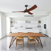 Morden Smart High Quality Ceiling Fan 52 Inch 3 Solid Wood Blade Ceiling Fan With Light And Remote Control